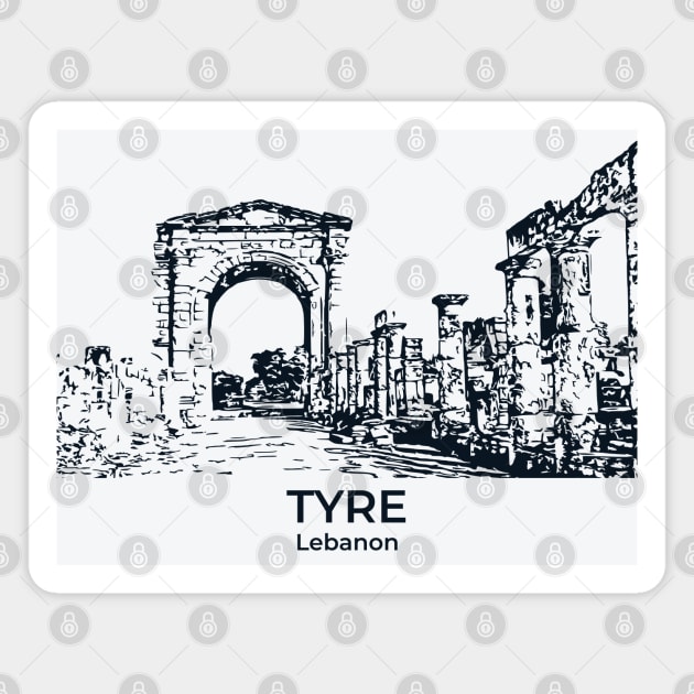 Tyre - Lebanon Magnet by Lakeric